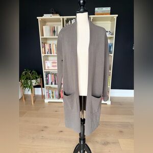 Athleta Spirit Wrap Wool Cashmere Sweater in Brown Gray Size XS